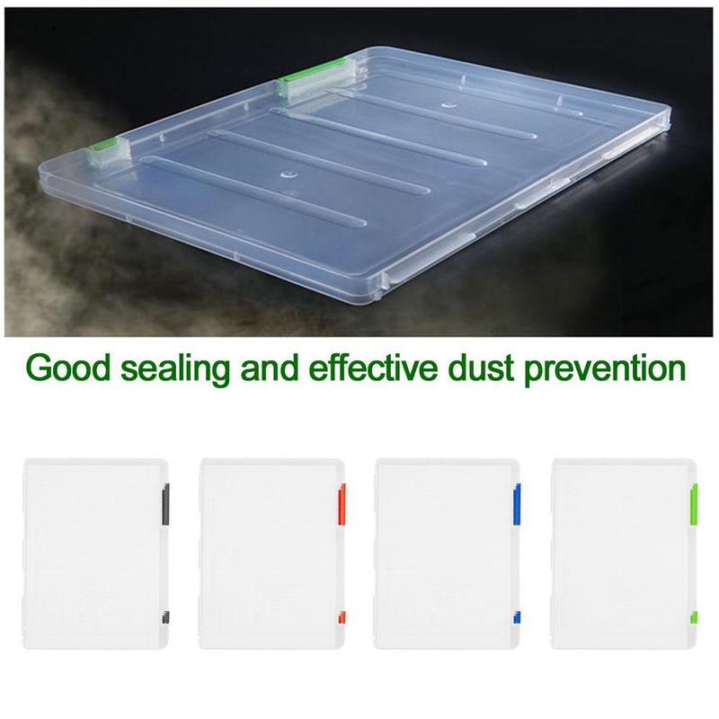 1 Pc Bestand Doos Plastic Document Papier Vullen Bestand Case Size Ortable Levert Met Ducoment A4 Briefpapier School Opslag Hold q5W5