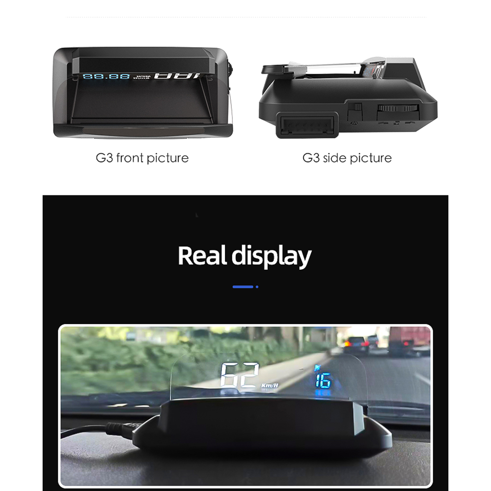 GPS HUD Spiegel G3 Auto Kopf hoch Anzeige Windschutzscheibe Geschwindigkeit Projektor Digital Tacho Auf-Gremium Computer Kraftstoff Laufleistung Temp