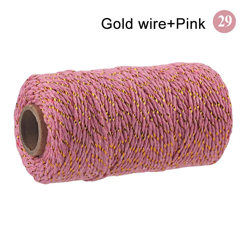 100M/Roll Cotton Cord Baker Twine String Colorful Cotton Craft Twine Home for Textile Packaging Christmas DIY Wedding Decor: Navy Blue