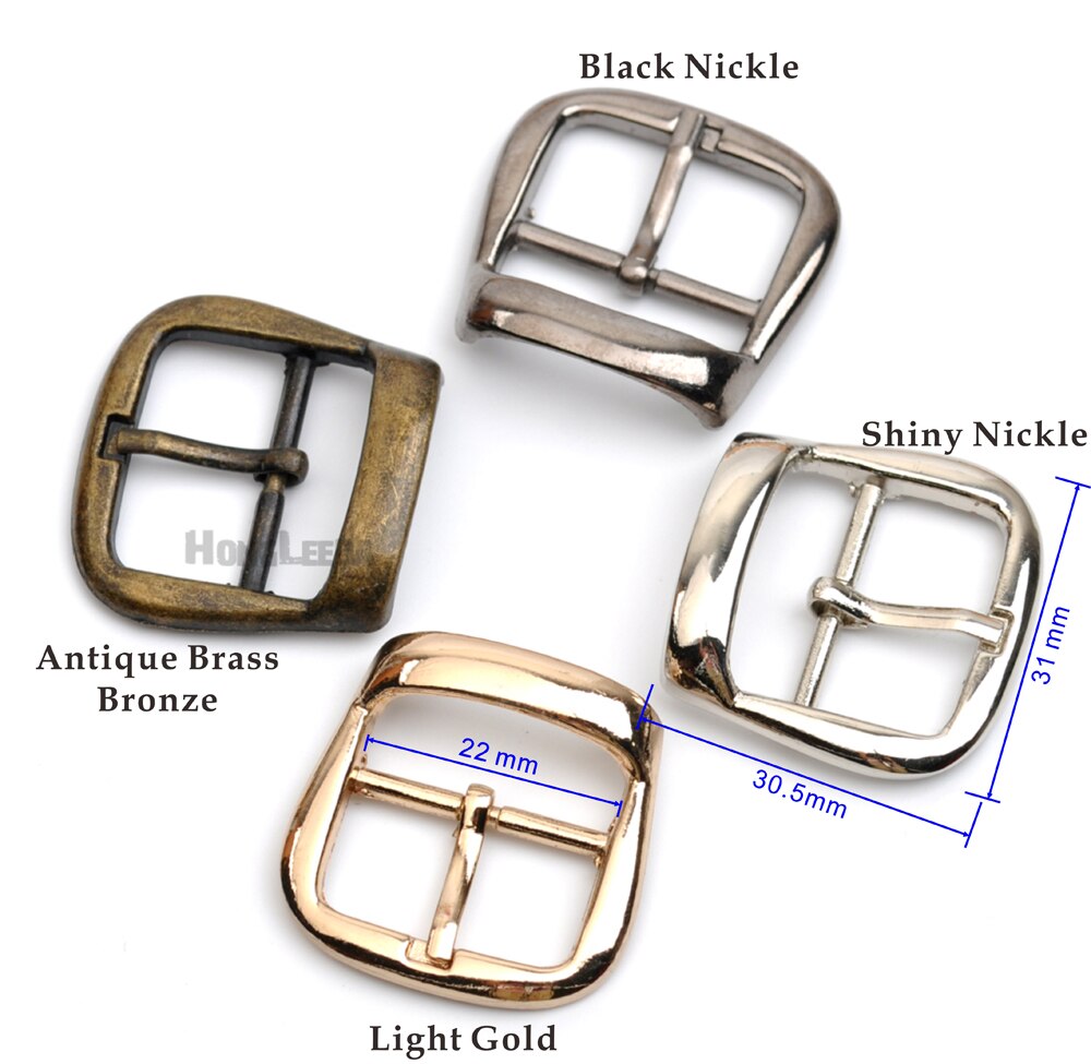 25pcs Metal Buckle hook buckle clip 22mm metal buckle with pin bronze high polished belt buckle BK-049
