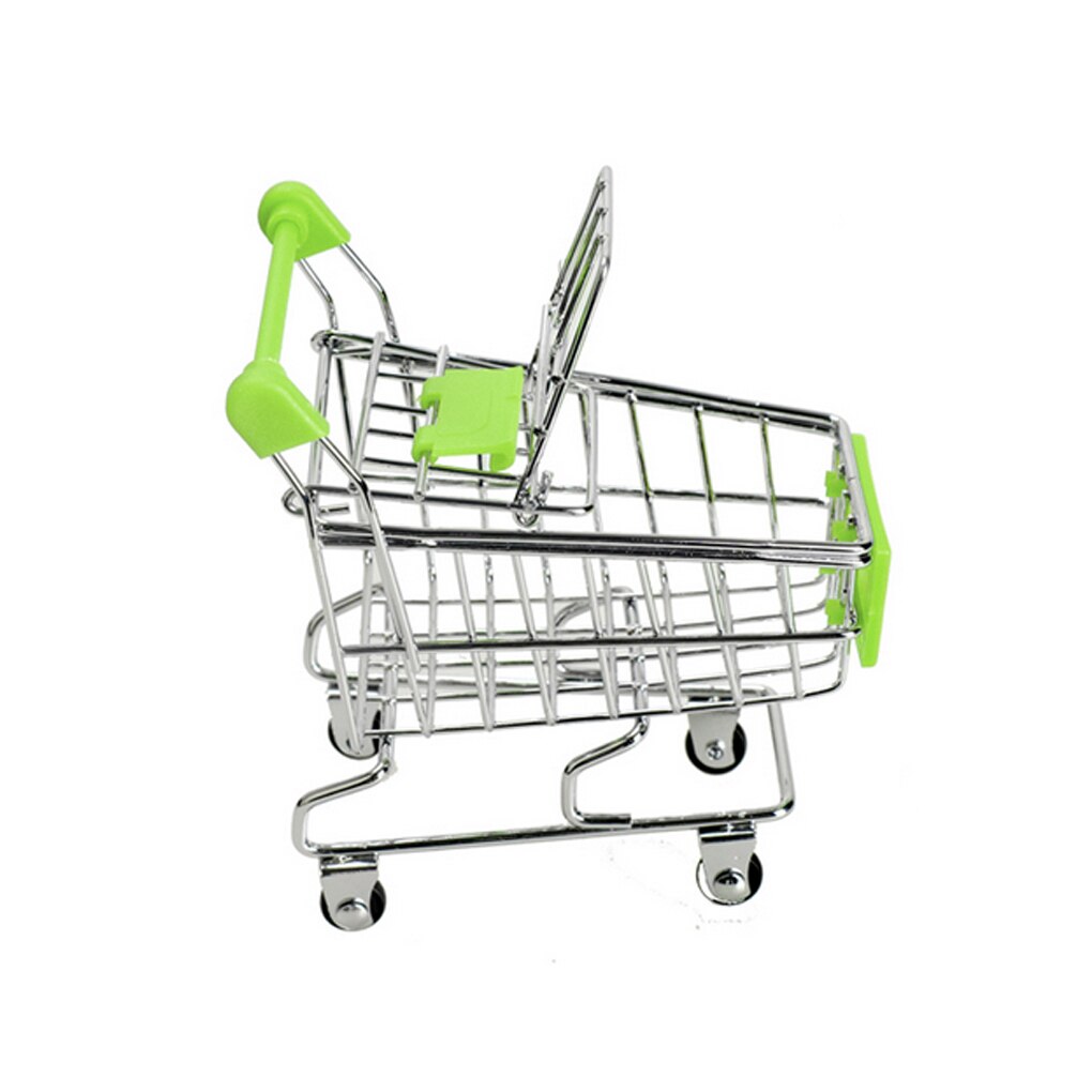 Baby Kids Simulation Mini Shopping Cart Toys Handcart Supermarket Storage Basket Trolley Toy: 9