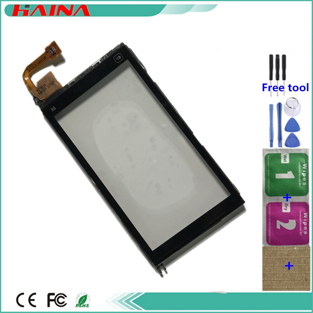 Originele Telefoon Frame En Touch Voor Nokia X6 X6-00 Touch Screen Digitizer Sensor Outer Glas Lens Panel