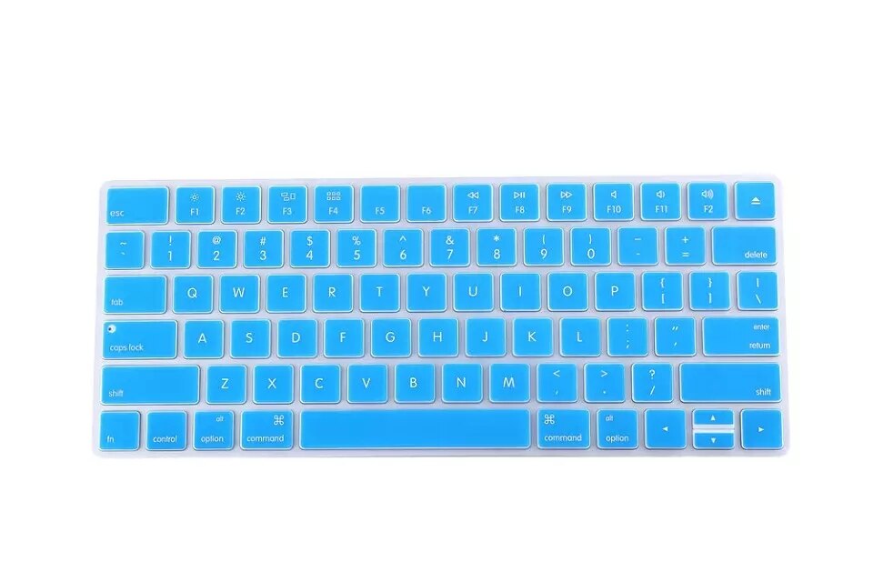 For APPLE Magic Keyboard 2 Wireless Rechargeable US version Latest Model) Silicone Desktop PC Magic Keyboard Cover Skin: skyblue