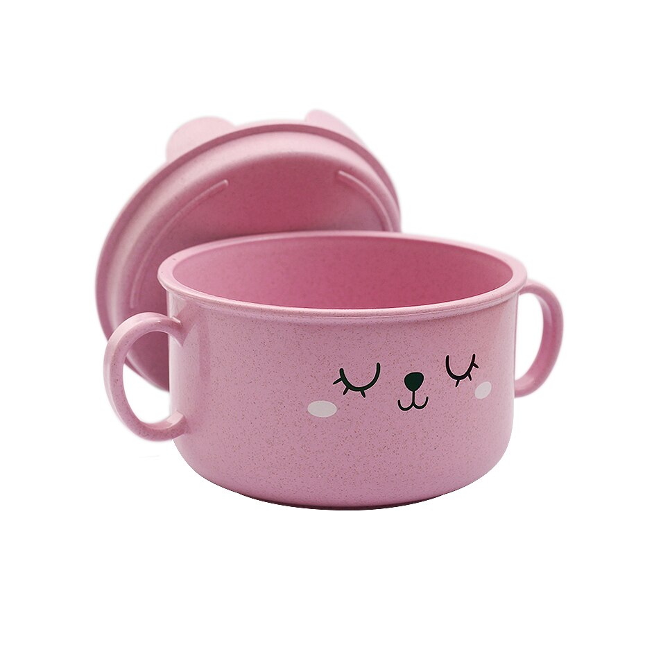 Natuurlijke Kom Lepel Voor Kinderen Cup Kind Voeden Kom Plaat Anti-Brandwonden Fruit Salade Baby Gerechten Gezonde Servies sets