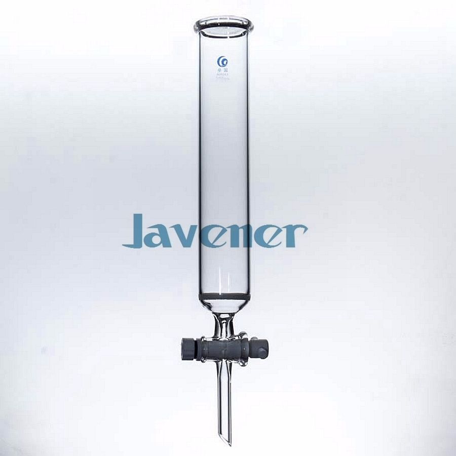 Columna de cromatografía de pistón de vidrio PTFE, diámetro de 16mm, longitud de columna de 200mm