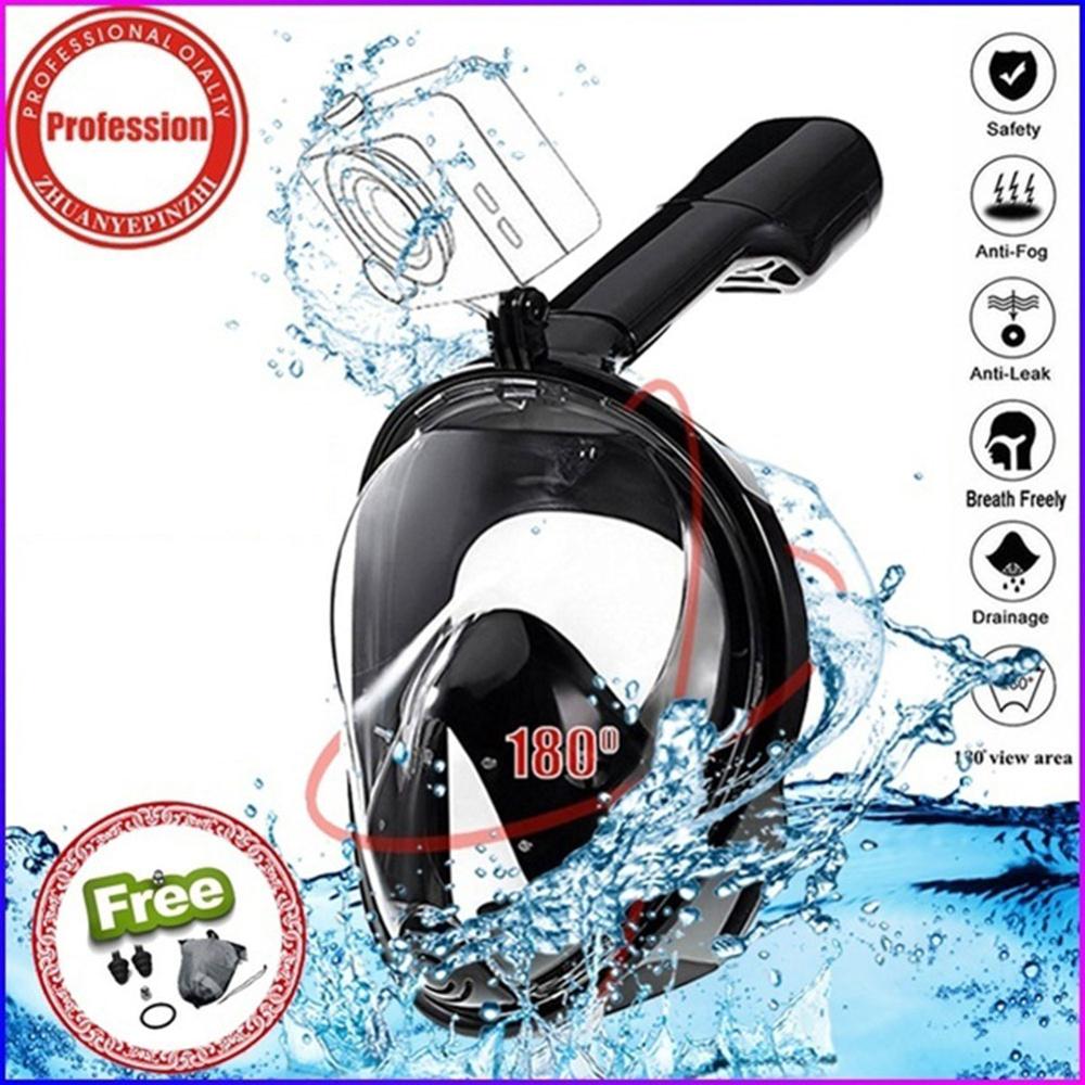 Underwater scuba anti nevoeiro rosto cheio máscara de mergulho snorkeling conjunto máscaras respiratórias seguro e à prova dwaterproof água equipamento de natação