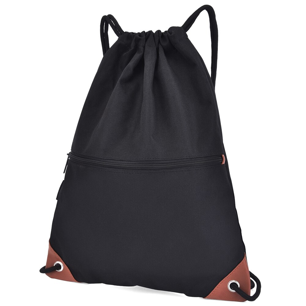 Mochila De gimnasio resistente al agua con cordón, bolsa de cubo con bolsillos con cremallera, ligera, bolsa deportiva
