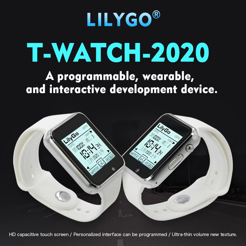 T-Watch ESP32 Smartwatch - 1.54" Touch Display - Programmable Wearable - Interactive: White