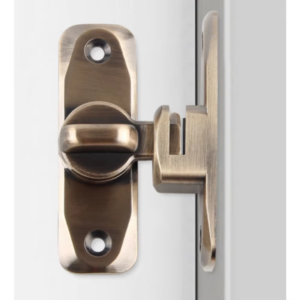 Luminous Door Lock Zinc Alloy 90 ° Rocker Arm Hook Lock Sliding Door Latch Heavy Duty Barn Gate Bolt for Cabinet Door Window: Red