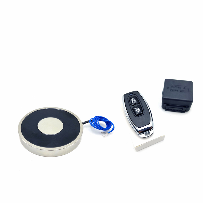 Électro-aimant sans fil, contrôle magnétique, télécommande, cylindre DC12V, solénoïde électromagnétique électrique, ventouse: Orange