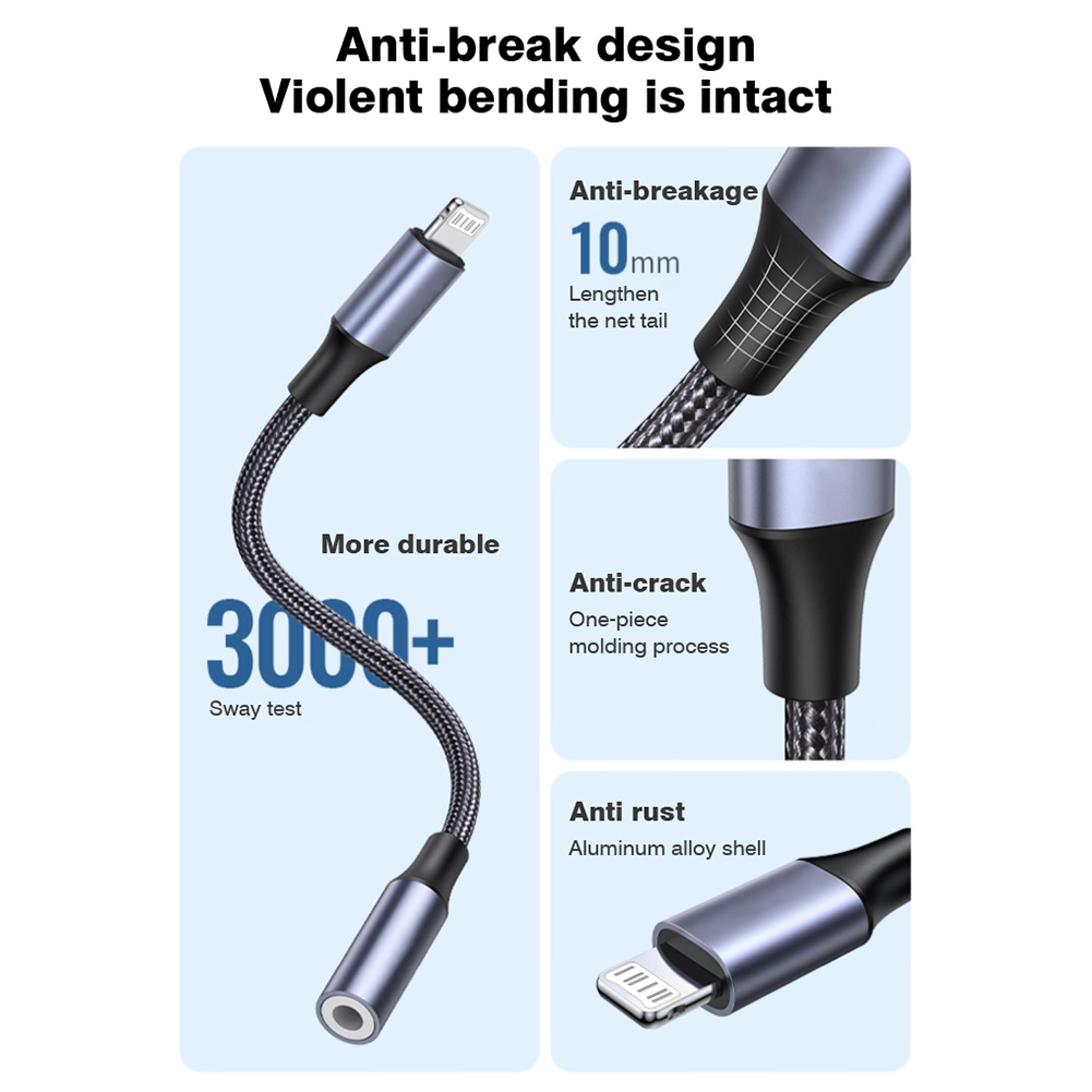 Byscoon Lightning A 3 5mm Jack Cavo Adattatore Per iPhone 12 13 14 11 Pro XS Max XR 7 8 Connettore Per Cuffie Accessori Audio