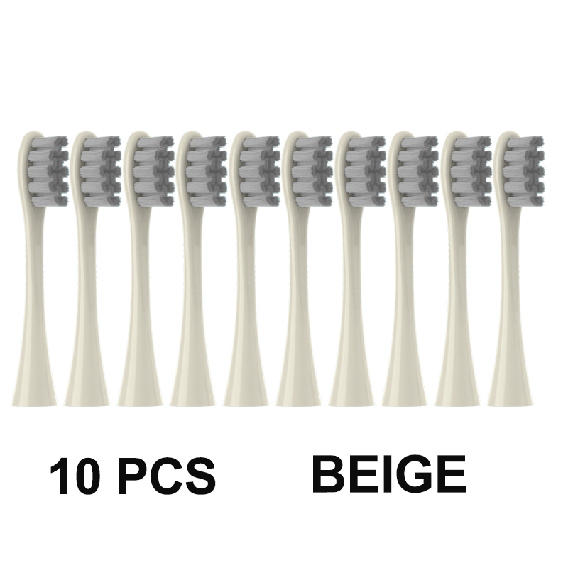 Cabezales de repuesto para cepillo de dientes eléctrico sónico Oclean X PRO Elite/Flow/F1/One/X/All Series DuPont, cerdas suaves azules y verdes: Beige