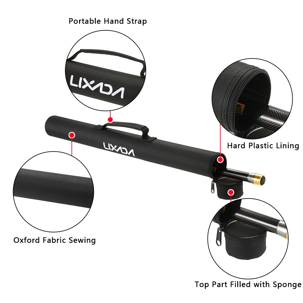 Lixada Fishing Rod Storage Bag Portable Rod Tubes Rod Cases Fishing Rod Barrels Fly Fishing Bag Multipurpose Fishing Bag