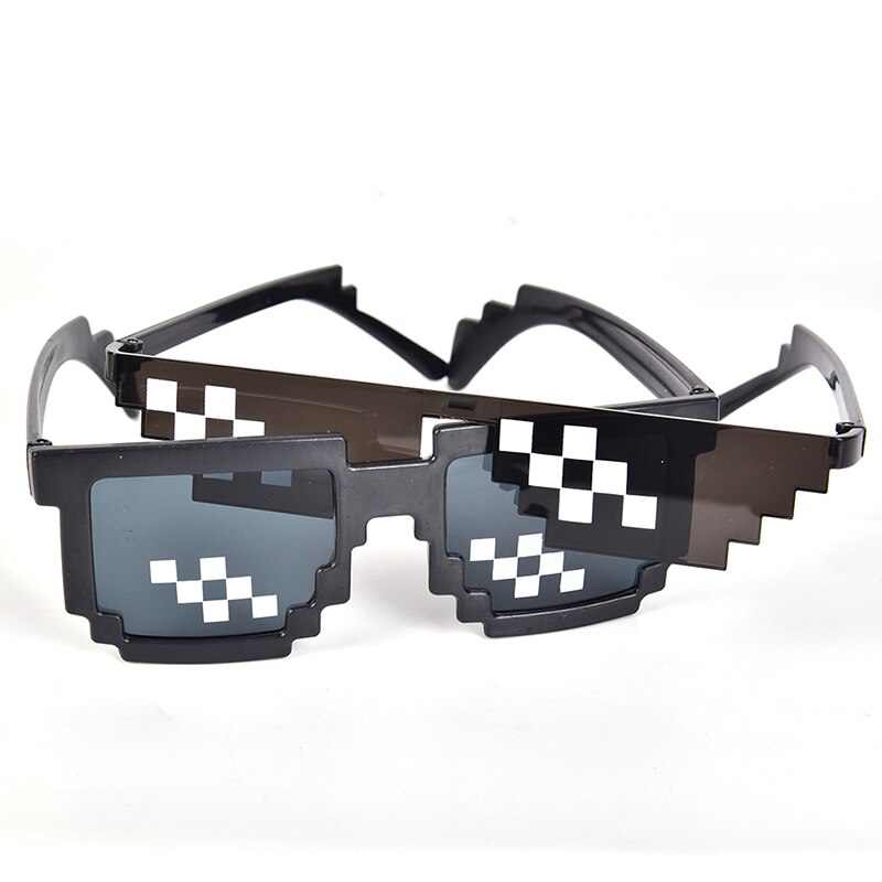 Retro Glasses 8 Bit Pixelated Sunglasses Men's Women's Clothing Brand Thug Life Party Glasses