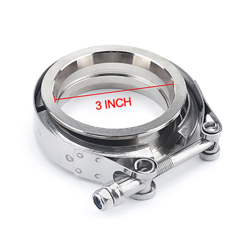 Hamsit Auto car stainless steel hose clamp #304 flange clamp V-shaped pipe clamp special for automobile exhaust dropshopping: 3 Inch