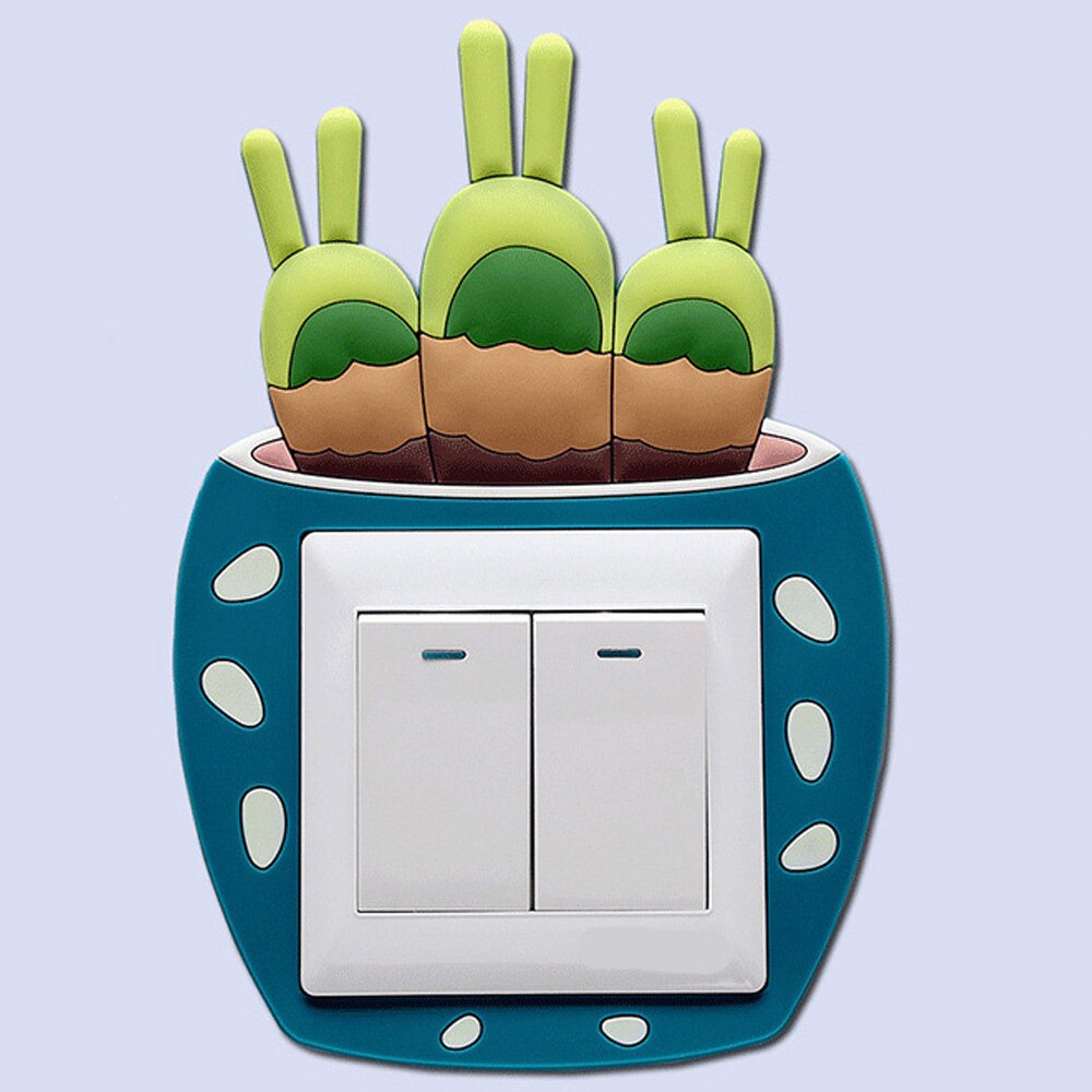 3D Light Switch Luminous Stickers Wall Stickers Switch Cover Socket Protector Wall Self-Adhesive Decor For Home Room Decoration: 1