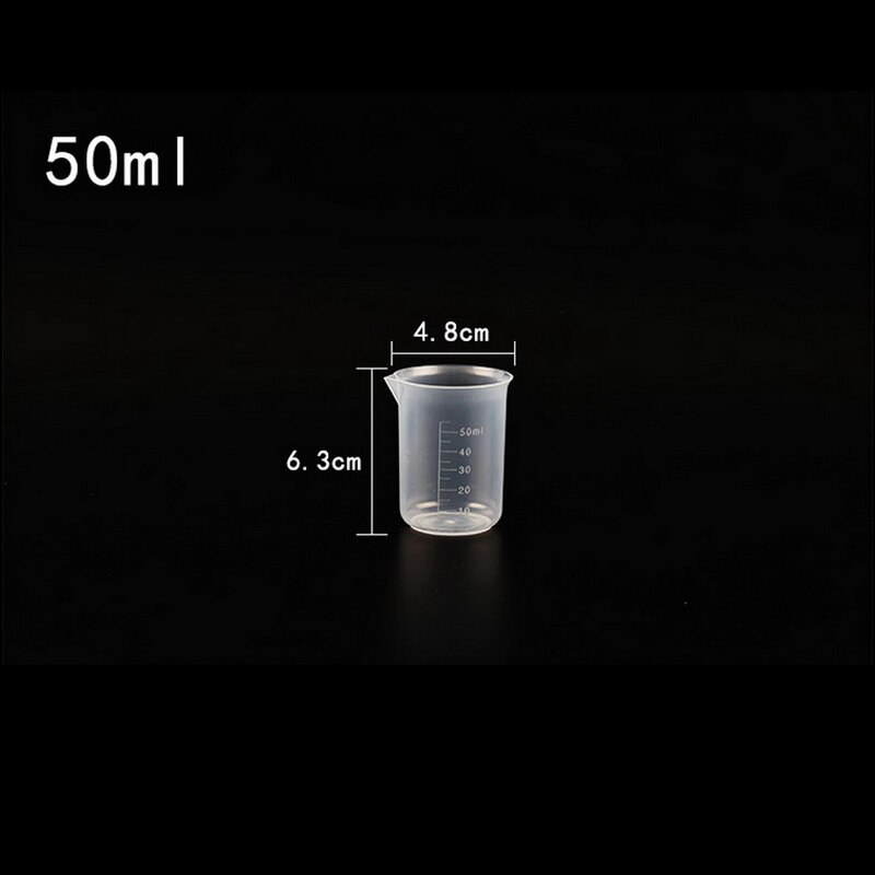 20ml / 30ml /50ml /300ml /500ml/1000ml Plastic Graduated Measuring Cup For Baking Beaker Laboratory Supplies: 50ml