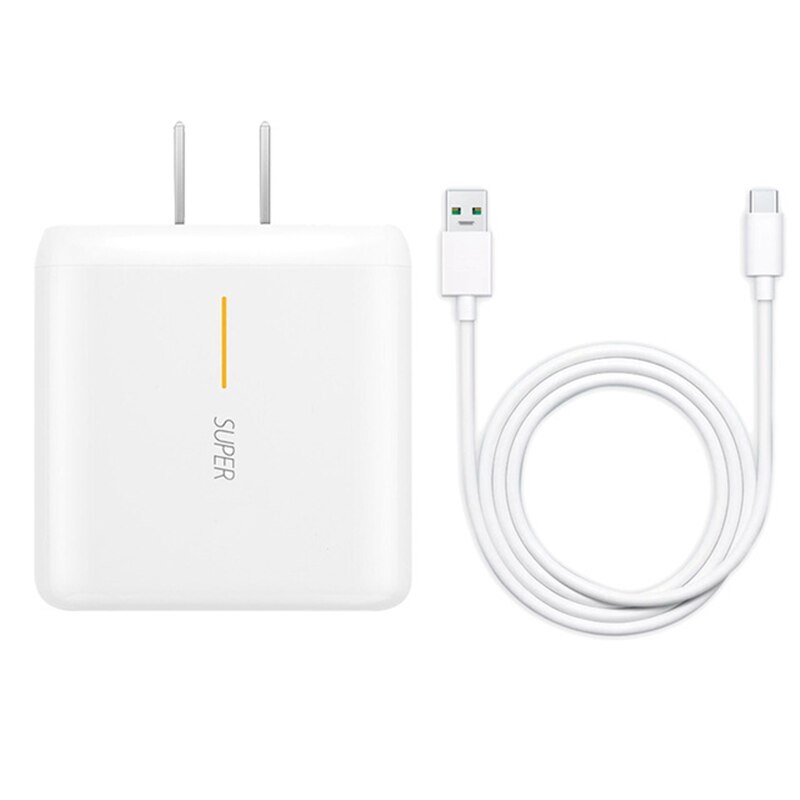 65W Supervooc 2.0 Fast Charger For OPPO Find X2 Pro Reno 5 5G Ace 2 X20 Realme 8 X50 Pro RX17 SuperDart Charger 2M Type-C Cable