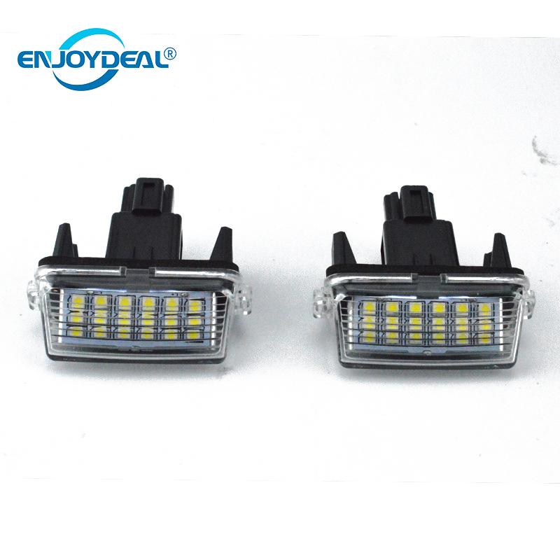 2 stuks 18 LED Kentekenverlichting Lamp Hoge helderheid Bright White Voor Toyota Camry EZ VIOS 14-16 -16 Auto 18 SMD LEDs Licht