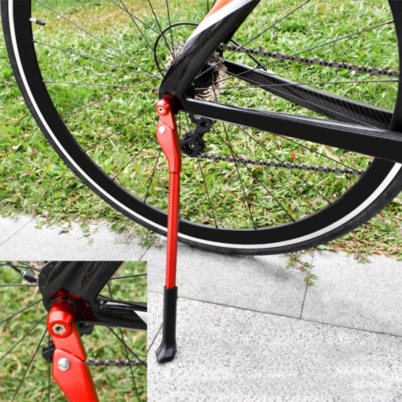 350-410mm Adjustable Road Bicycle Kickstand Parking Rack Non-slip Bike Support Side Kick Stand Universal Cycling Accessories