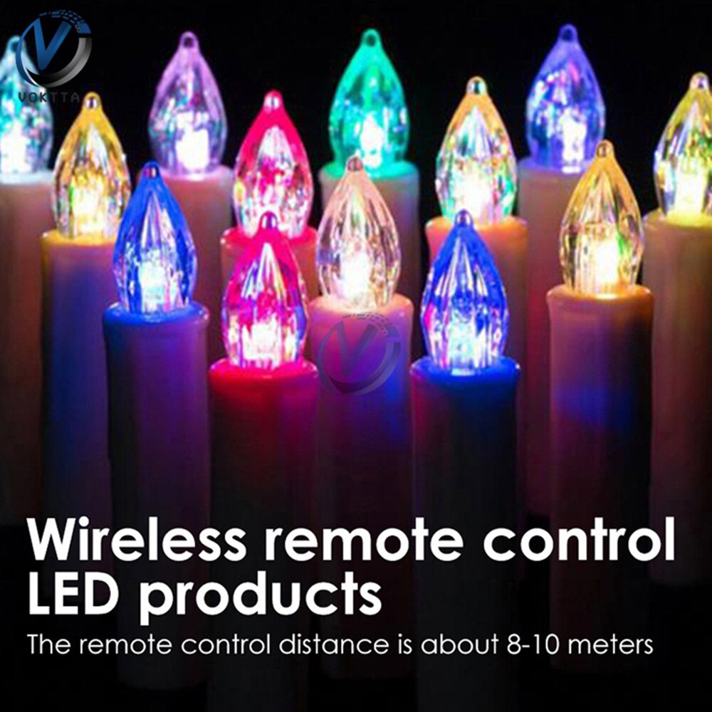 10Pcs/set LED Candle Lamp Simulation Flame Tea Light Flickering Flameless LED Candles for Home Wedding Birthday Party