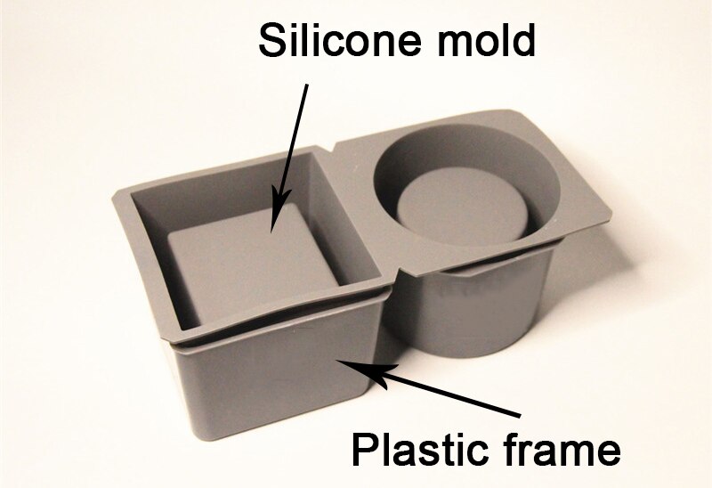 Round Square Flower Pot Concrete Planter Molds DIY Plaster Home Decor Succulent Plants Cement Clay Crafts Silicone Mould: One Set