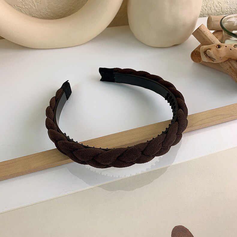 HUANZHI 2021 Trendy Vintage gąbka opaski Pearl Hairbands obręcz do włosów dla dziewczyn głowa kobiety Bezel Band akcesoria do włosów nakrycia głowy: 16