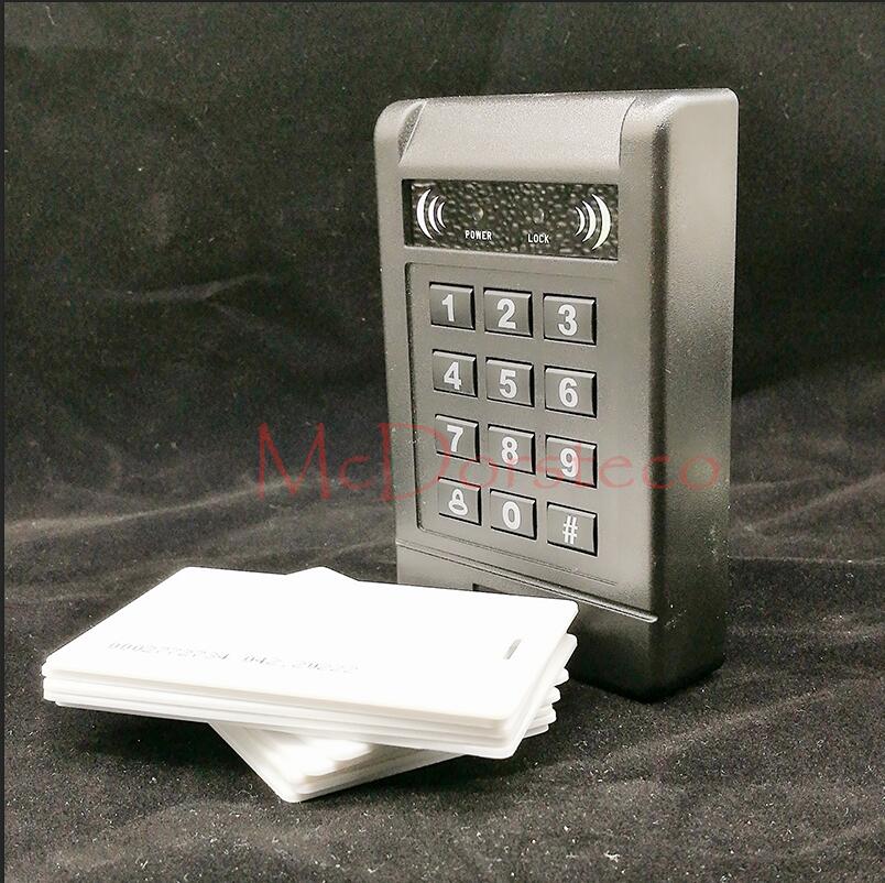 Contact-less 125khz RFID Proximity Card Access Control System RFID/EM Luminous Keypad Proximity Door Lock wiegand input: Thick Card