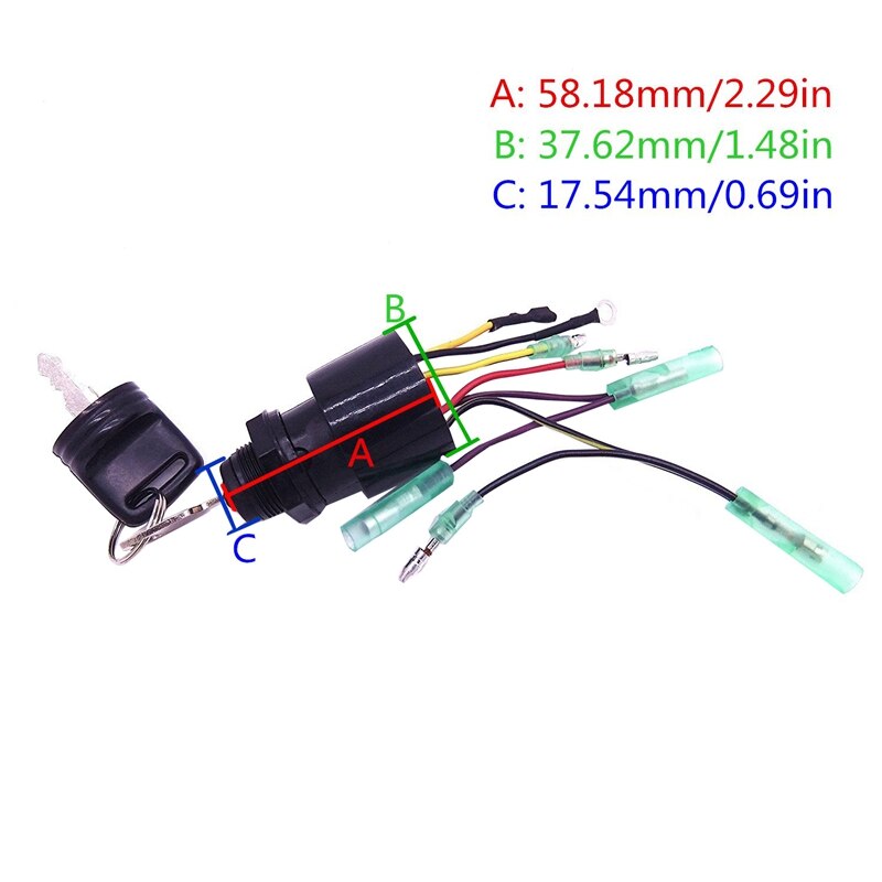 87-17009A5 tekne motoru için kontak anahtarı anahtarı civa dıştan takma motorlar 3 pozisyon kapalı çalışma başlangıç