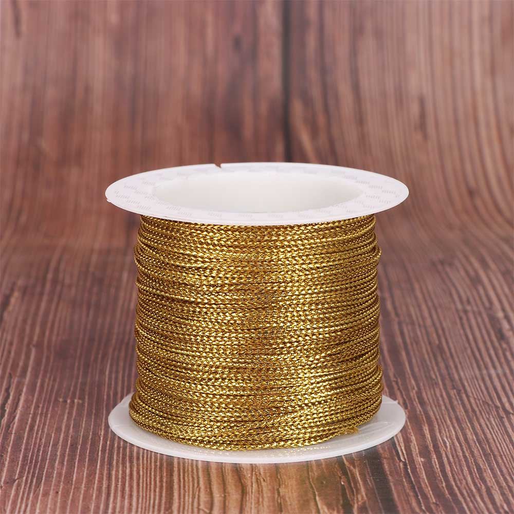 20/60 Meter Touw Goud/Zilver/Rode Koord Draad Koord String Riem Lint Tag Line Armband Maken Geen-slip Kleding: 20m gold