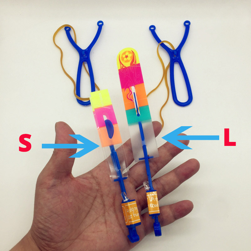3 teile/los Bambus Libelle mit licht Schießen Rakete Fliegen fallschirm Sky UFO Outdoor nacht spiel spielzeug für kid kinder