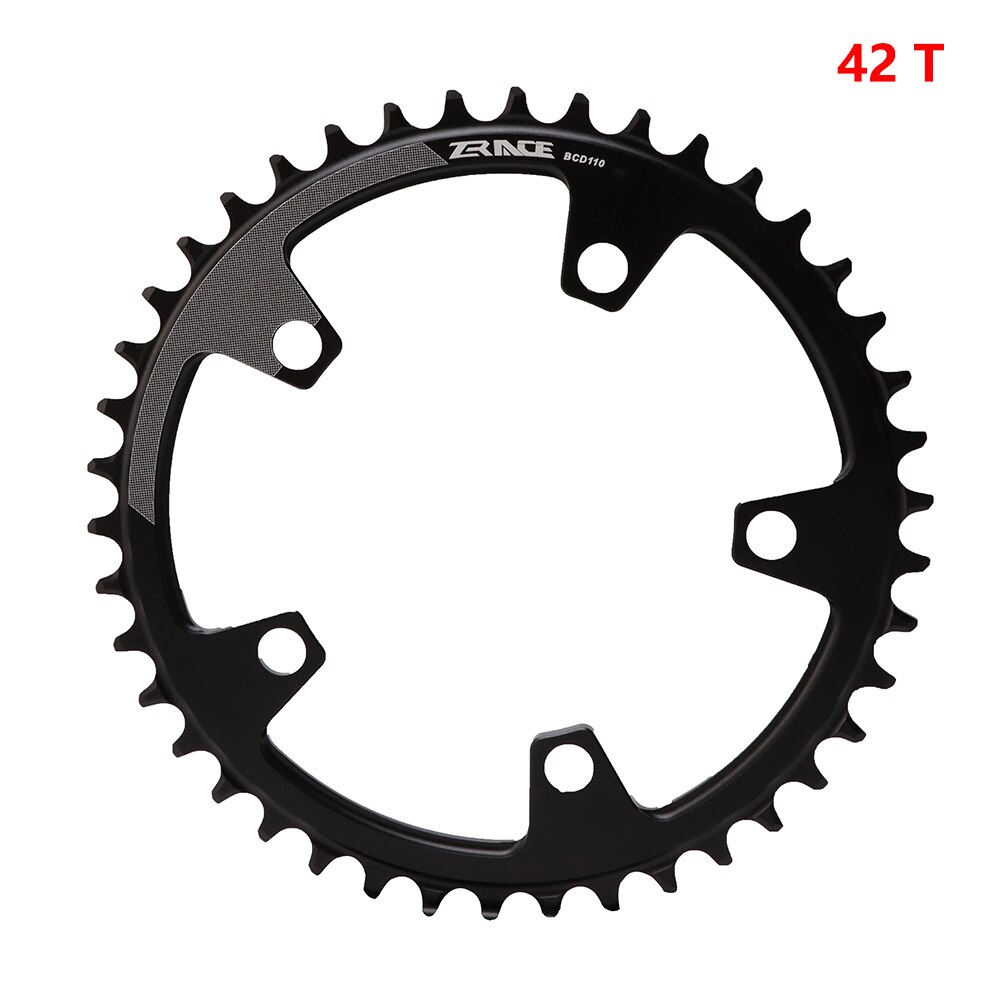 Zrace Racefiets Kettingblad Bcd 110 38T 40T 42T 44T Fiets Kettingwiel Aluminiumlegering Enkele Disc fietsen Accessoires Zwart: Black 42T