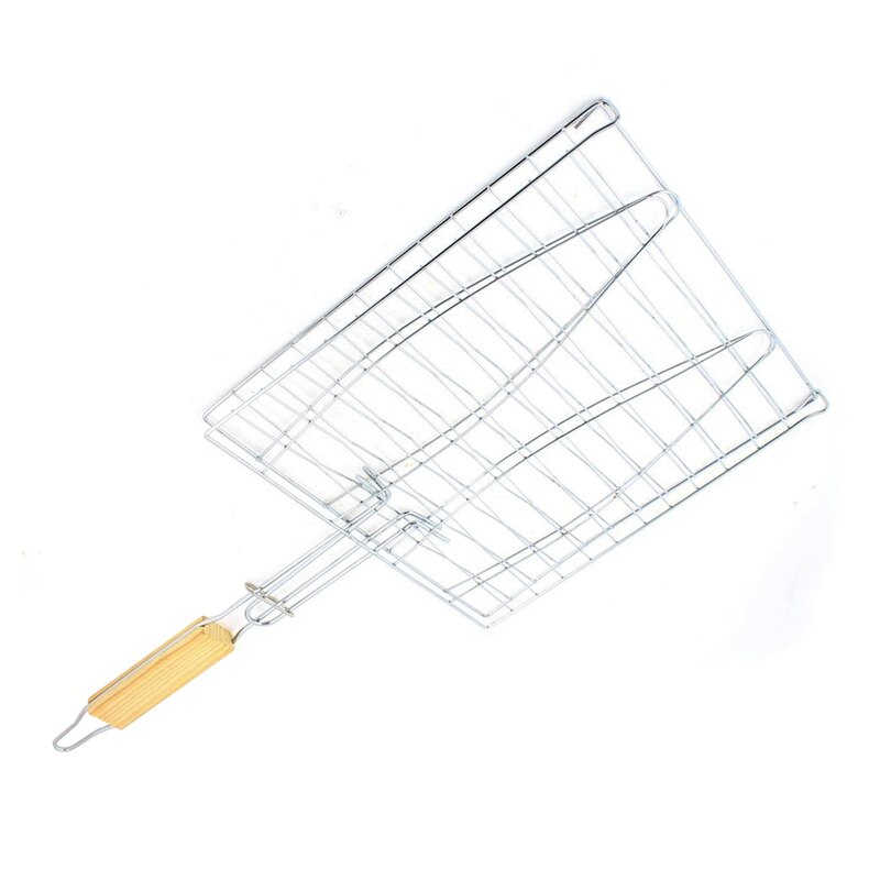 Kalagrilli kori grilli metalliverkko clip kori savustin bbq grilli ruoanlaitto ja ulkona takapiha 24 x 24 cm