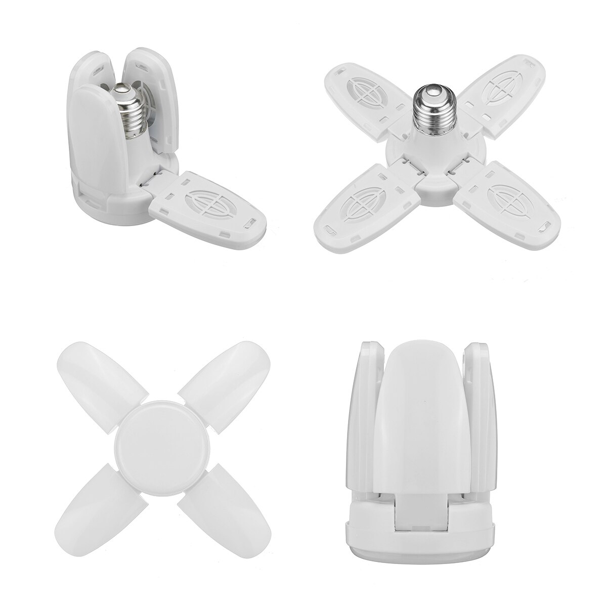 Led Lamp E27 Led Bulb 38W 2835 Led Light Bulb 85-265V Foldable Fan Blade Light Lighting for Living Room High Bay Garage Light