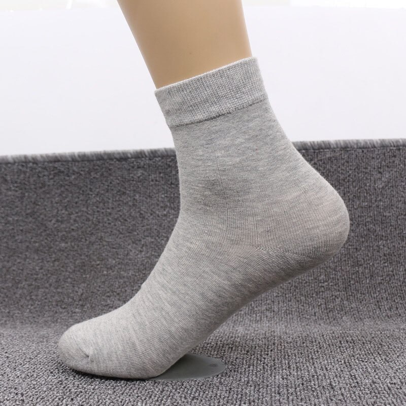10Stck = 5 Paar Herren Baumwolle Kleid Socken Plus Große Große Größe 44, 45, 46, 47, 48, Geschäft Kleid socken Calcetines Klassische Sox Meias: C hell grau