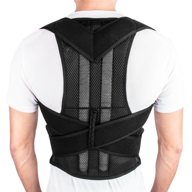 Mannen En Vrouwen Houding Corrector Scoliose Terug Brace Wervelkolom Corset Riem Schouder Therapie Ondersteuning Slechte Houding Correctie Riem: black S