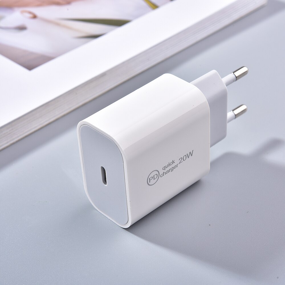 20w 18w Pd Usb C Charger For Iphone Apple 8 Plus X XR XS IPad Pro Air Type C Qc 3.0 Fast Quick Charging Mobile Phone Charger: EU Charger