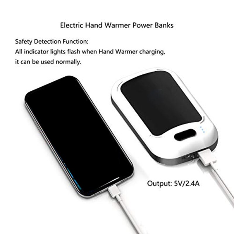 Hands 7800MAh USB Power Bank＆Flashlight Heater for Camping Warmer