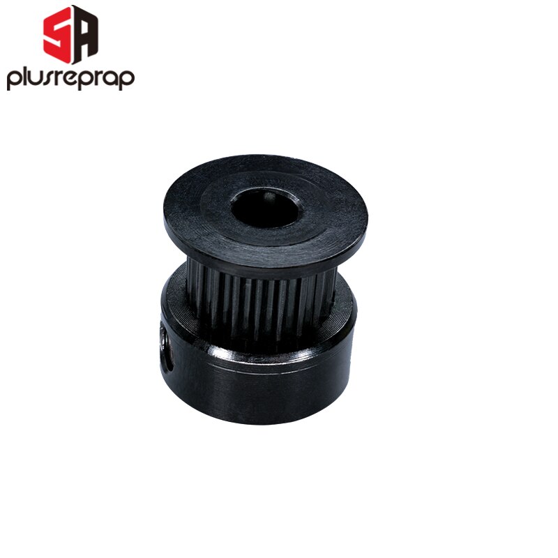 Polea de sincronización negra GT2 de 16/20 dientes, diámetro de 5mm, polea de aluminio de eje para piezas de impresora 3D de correa de 6mm, 2/5 piezas