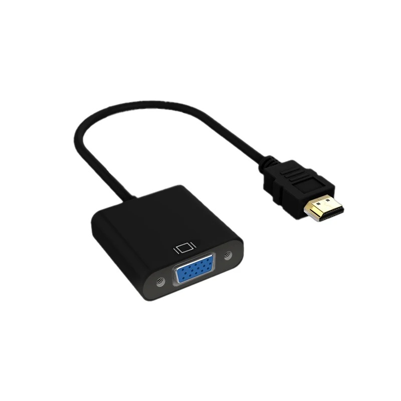 1080P HDTV zu VGA Adapter Konverter Digital Analog Stecker Auf Buchse Kabel für PC Laptop Tablette Monitor Projektor: Schwarz