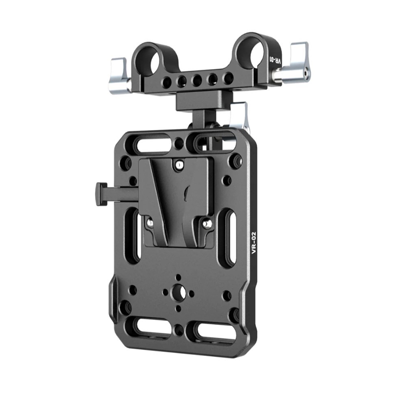 ZGCINE VR-01 VR-02 VR-05 V Mount Battery Plate W/ Rod Clamp standard V Lock battery plate adapter with automatic Lock protection