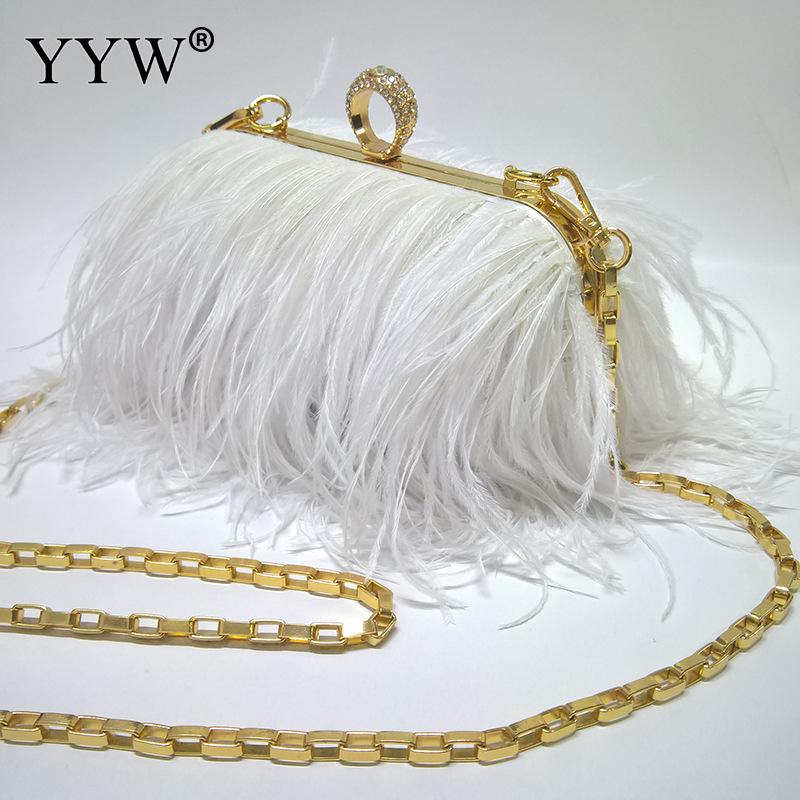 Mode Gele Zakken Voor Vrouwen Chain Schouder Crossbody Tas Kwastje Avond Party Clutch Purse Wit Roze Koppelingen Vrouwelijke: white