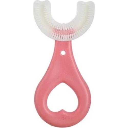 Lyra Professionele U-vormige Praktische Kind Tandenborstel 2-6 Leeftijd Roze