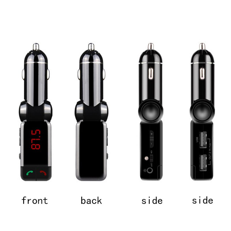 Bluetooth FM Transmitter Auto Kit - Dual USB Ladegerät - Kabelloser MP3 Player - Universelle Telefonkompatibilität