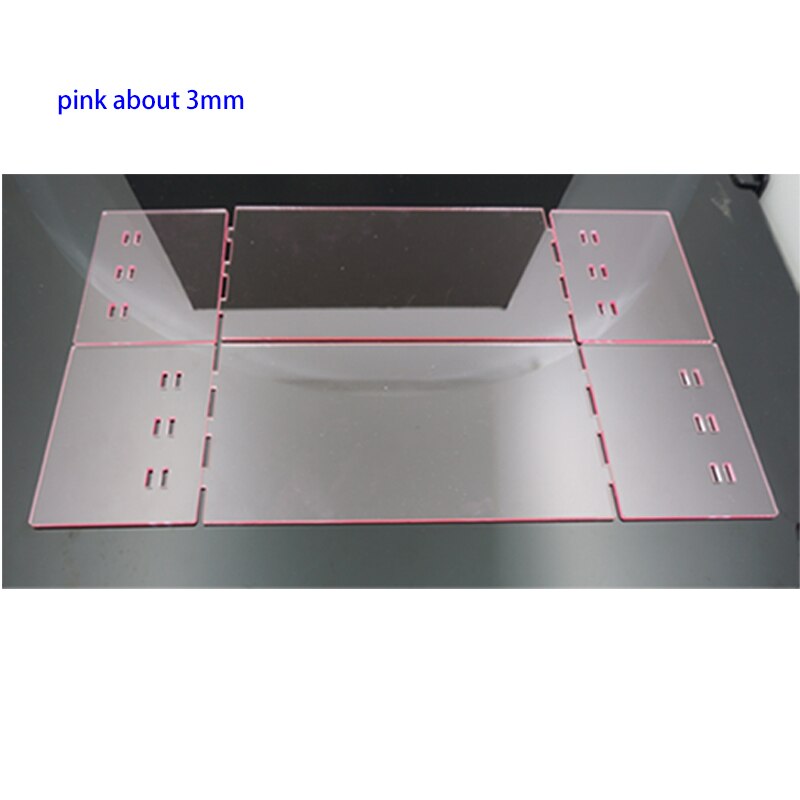 Transparent Acrylic Separator Clapboard Ramen Box Partition 1 set for Tamiya Mini 4WD Racing Car 324store: 1set pink