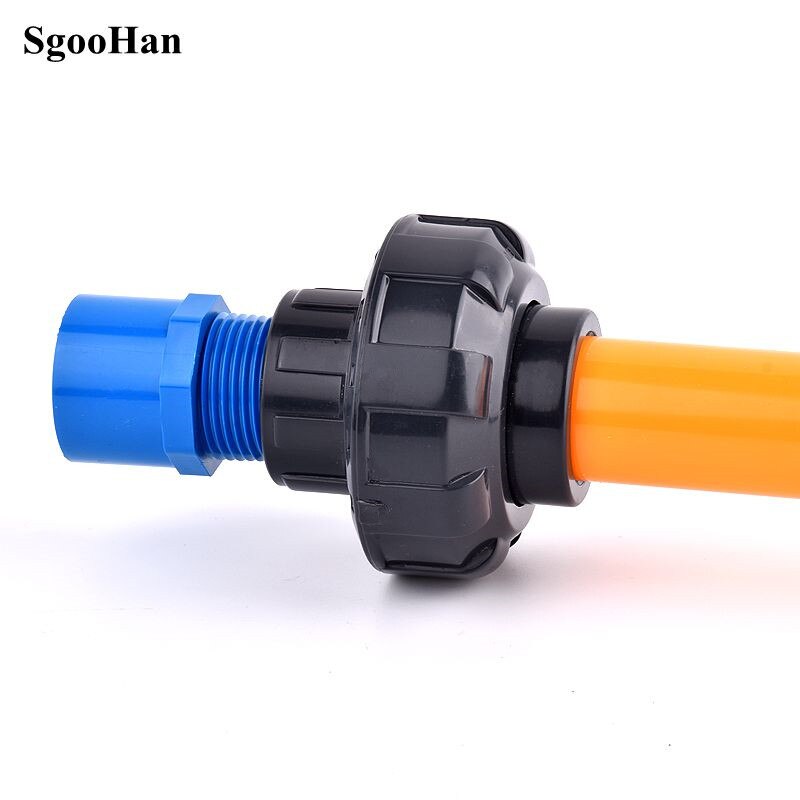 1pc I.D 20-63mm UPVC Pipe Single Female Thread Union Direct Plastic Water Supply Pipe Connector Garden Irrigation Fitings