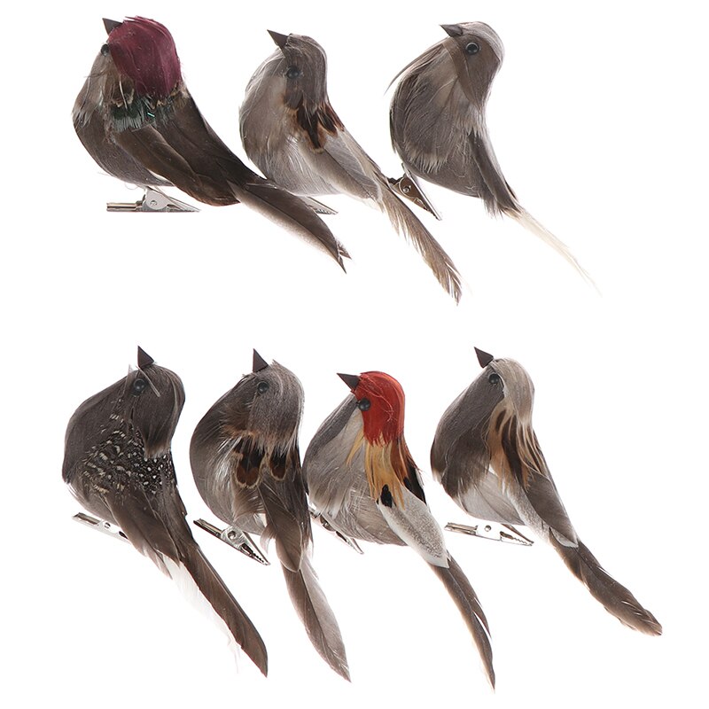 Leuke Kunstmatige 1Pcs Vogel Schuim Levendig Feather Mini Tit Craft Vogels Emulatie Decoratie Vogel Model Diy Kunstmatige Sparrow