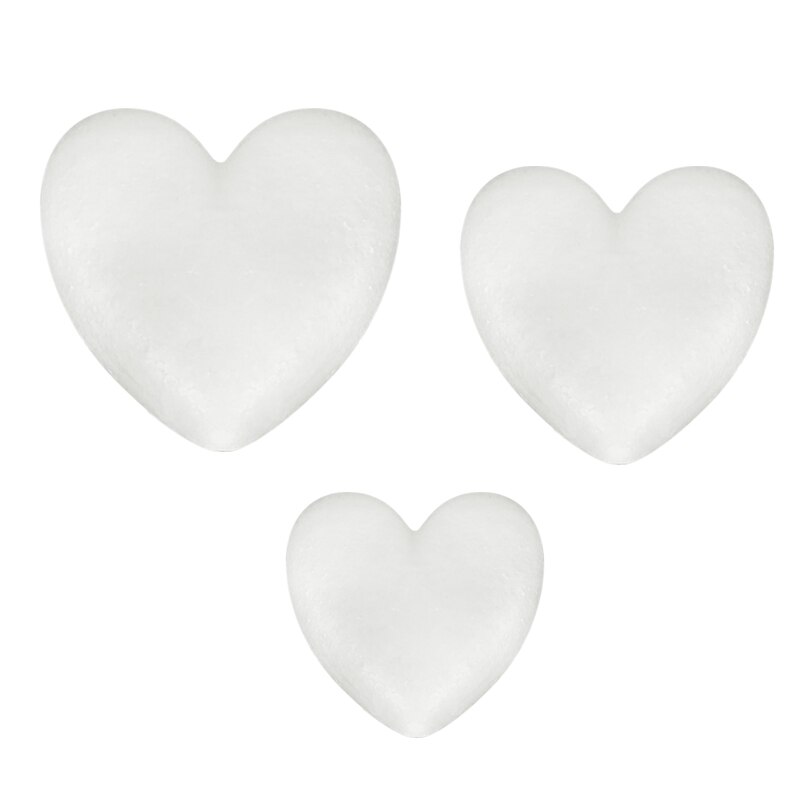 Kids DIY Foam Mold Christmas Party Decoration Supplies Polystyrene Styrofoam Foam Ball White Craft Heart-shaped Ornaments