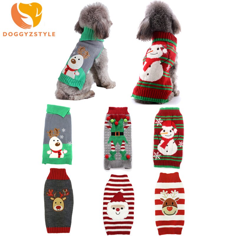 DOGGYZSTYLE Weihnachten Haustiere Hund Kleidung zur Seite fahren Rentier Mantel Jumper Kleidung Weihnachten Kleidung Große Hunde XXL