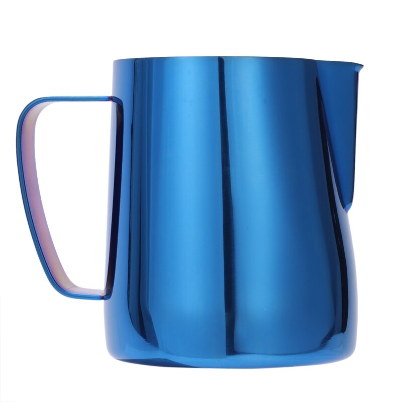 Rustfrit stål titanium blå skumkande espresso kaffekande damp & skum mælk til latte og cappuccino